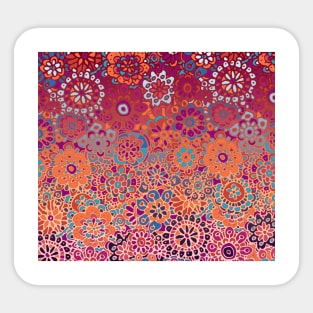 Psychedelic Ombre Flower Doodle Sticker